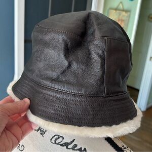 Wilson leather faux fur Bucket hat
